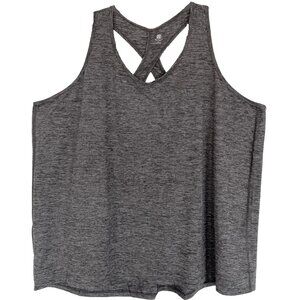 Champion 4X HEATHER GRAY Criss-Cross Racerback Tank Top